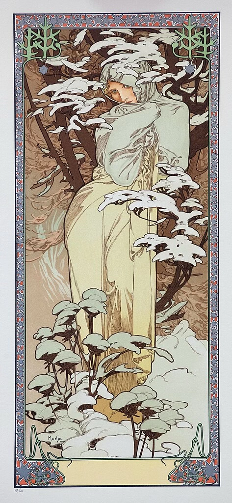 Alfons Mucha - 113, Le stagioni, 1900. L'inverno